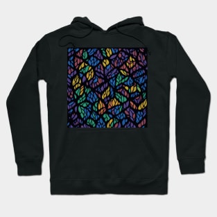 Patterns of Stained Glass Window on Canvas Hoodie